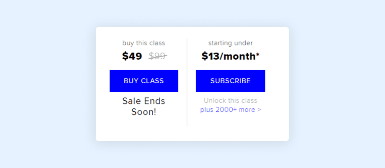 CreativeLive course pricing