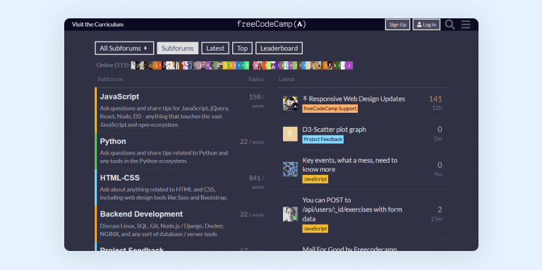 freeCodeCamp forum