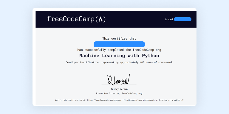 freeCodeCamp certificate