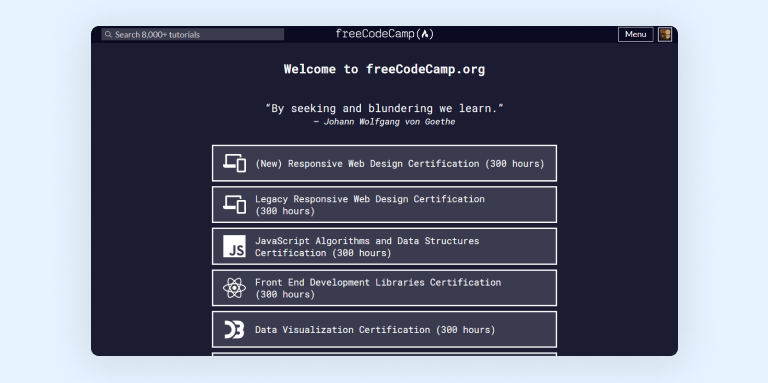 freeCodeCamp curriculum