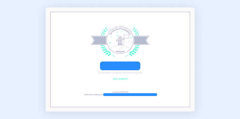 DataQuest certificate