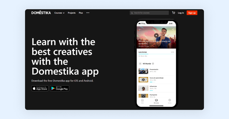 Domestika mobile app