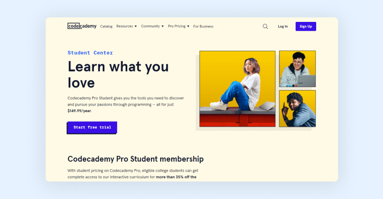 Codecademy for students