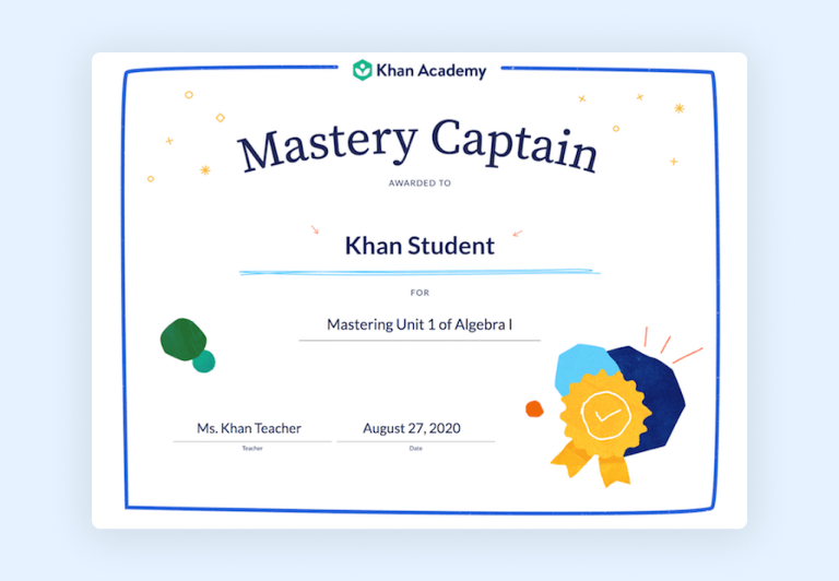 KhanAcademy certificate