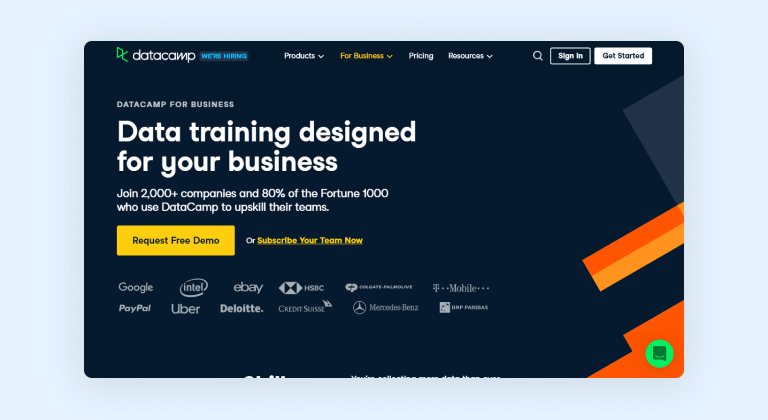 DataCamp for business DataCamp for business