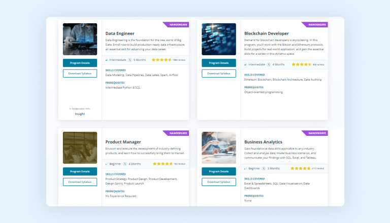 Udacity Nanodegrees Udacity Nanodegrees
